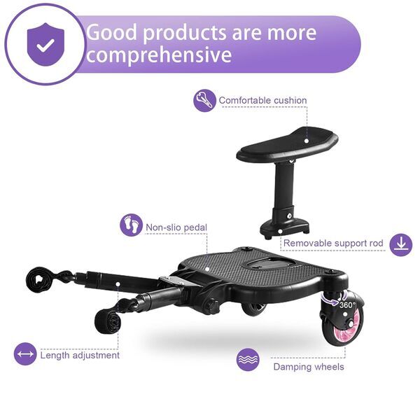 Vihir Buggy Board mit Sitz | rosa, image 3 of 3