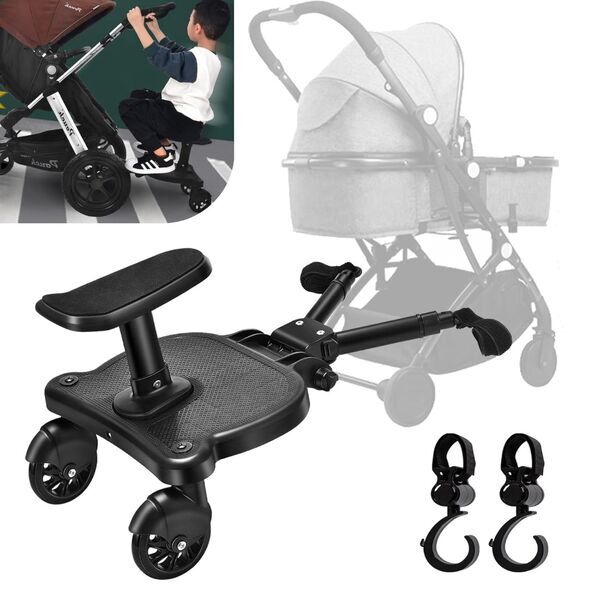 Vihir Kiddy Board für alle Kinderwagen | schwarz 1