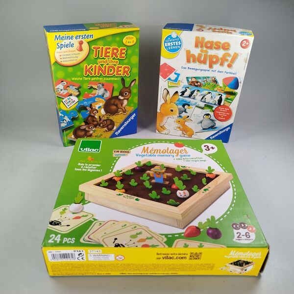 Vilac, Ravensburger MémoTager, Hase hüpf!, Tiere und ihre Kinder | mehrfarbig 1