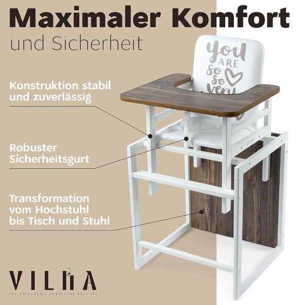 Vilha Kinder Kombi-Hochstuhl | multicolored 2