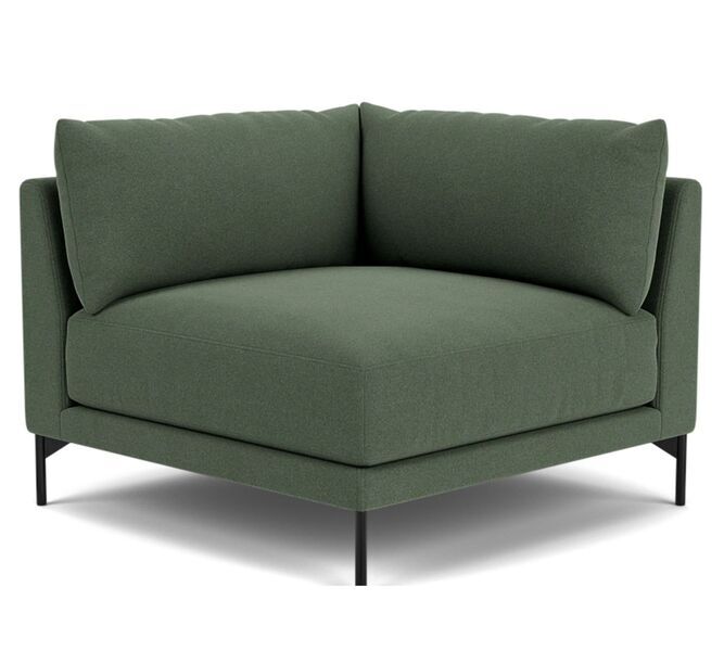 Vincent single-seater corner module Rechts Cura Dark Green | green, image 1 of 4
