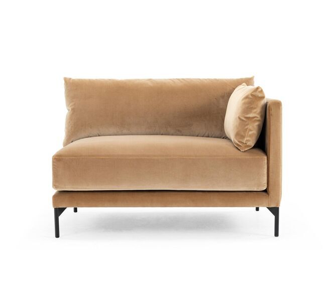 Vincent single-seater Modul Rechts velour matte beige | brown, image 1 of 4