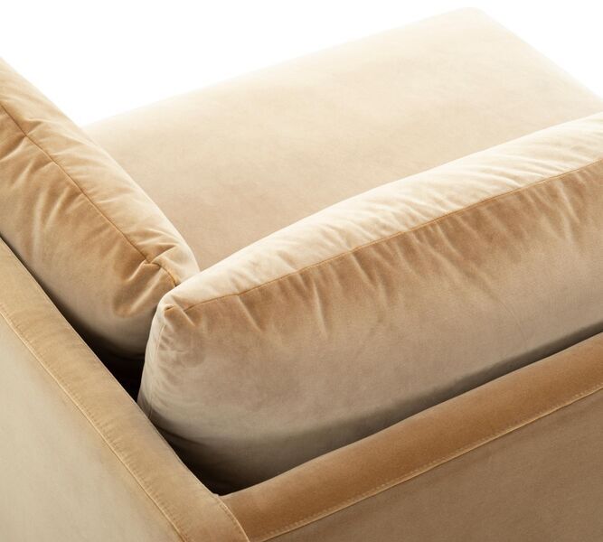 Vincent single-seater Modul Rechts velour matte beige | brown, image 4 of 4