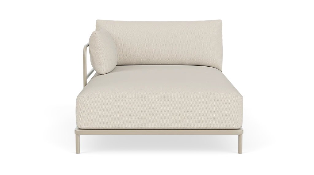 Vincent utomhus chaiselongue modul vänster Sandshell