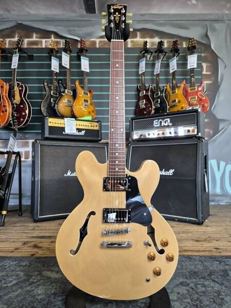 Vintage VSA500MP Gloss Natural 2020 Semi-Hollow Electric Guitar | Gloss Natural, image 1 of 5