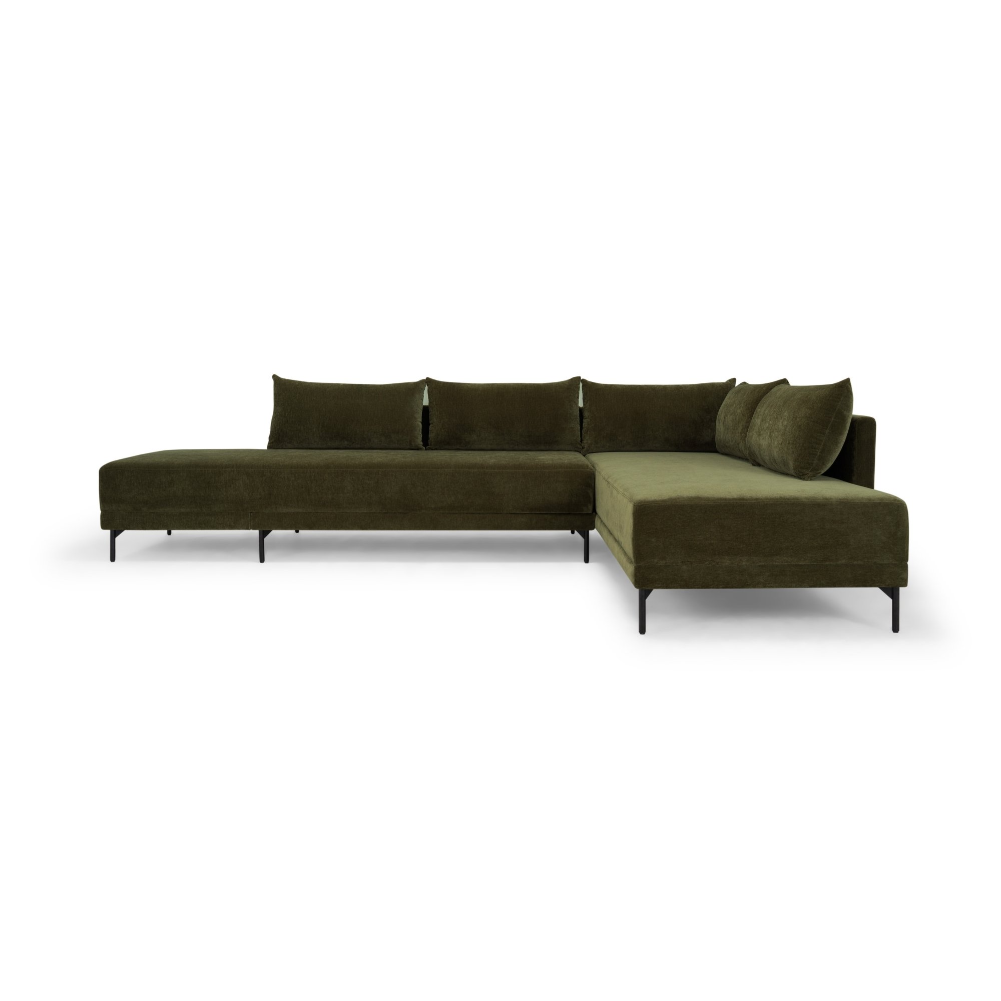 Vivica bäddsoffa höger schäslong Moss Olive