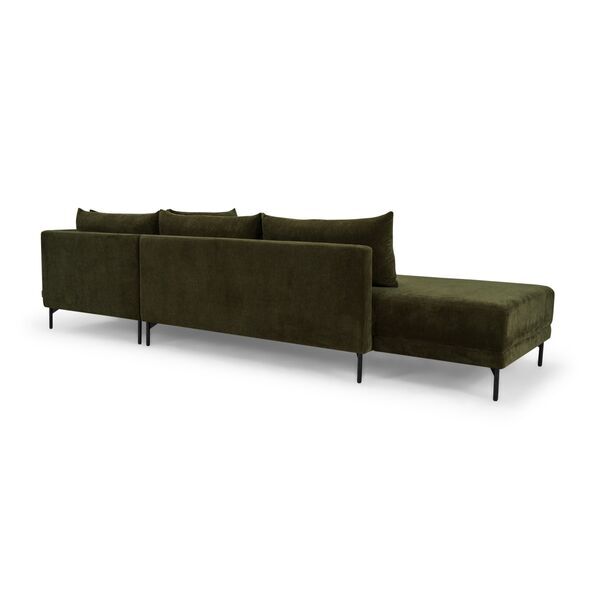 Vivica sofa bed right chaise longue Moss Olive | olive_green, image 3 of 4