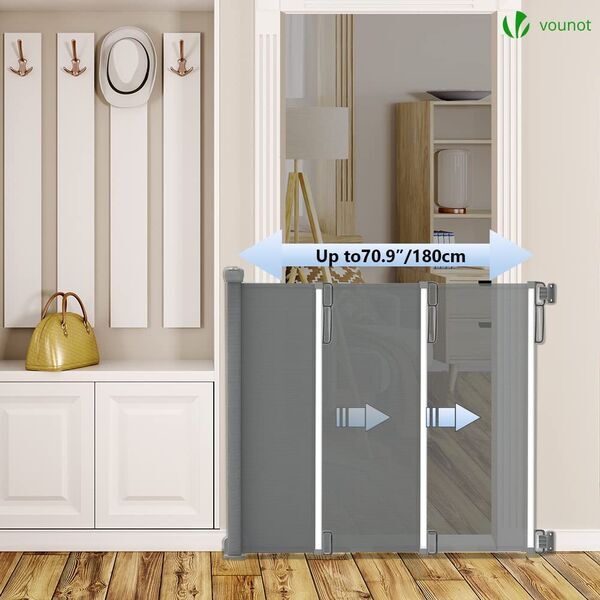 Vounot Ausziehbares Türschutzgitter | grey 2