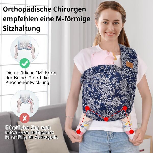 vrbabies Babytrage Ein-Schulter | dark blue 3