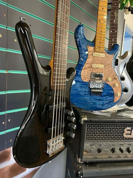 Warwick RockBass Corvette Trans Black 5-String Electric Bass | Trans Black, image 3 of 5