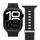 Wave Band for Apple Watch - Recycled Silicone Strap | Vonmahlen | Apple Watch 40/41/42 | black, thumbnail 2 of 4
