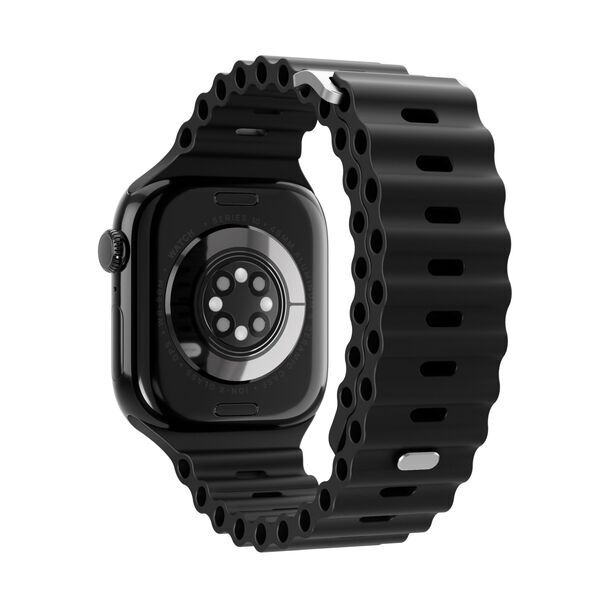 Wave Band for Apple Watch - Recycled Silicone Strap | Vonmahlen | Apple Watch 40/41/42 | black, image 3 of 4