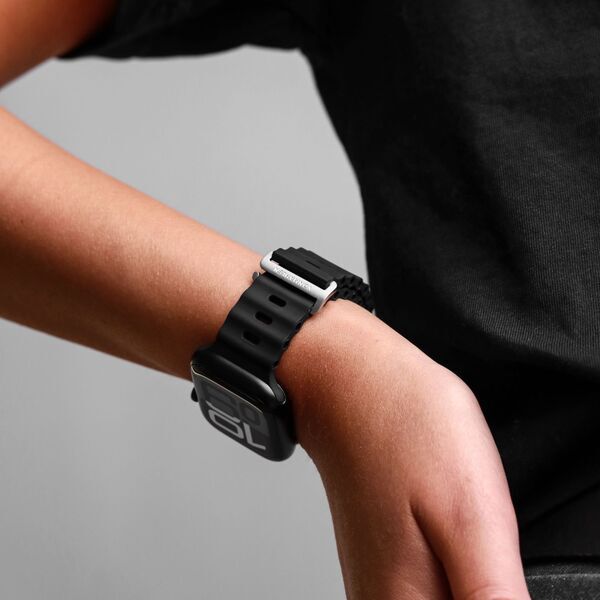 Wave Band for Apple Watch - Recycled Silicone Strap | Vonmahlen | Apple Watch 40/41/42 | black, image 4 of 4