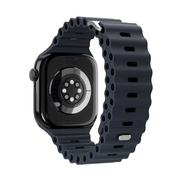 Wave Band for Apple Watch - Recycled Silicone Strap | Vonmahlen | Apple Watch 40/41/42 | navy blue, image 3 of 4