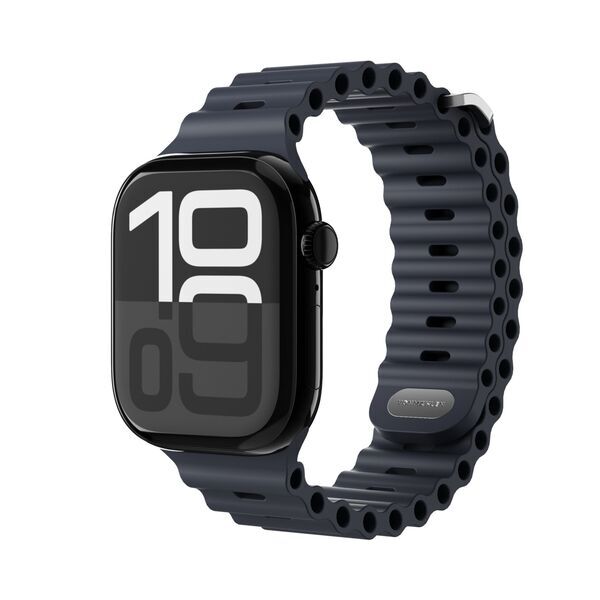 Wave Band pre Apple Watch - Remienok z recyklovaného silikónu | Vonmahlen | Apple Watch 44/45/46/49 | námornícka modrá, image 1 of 4