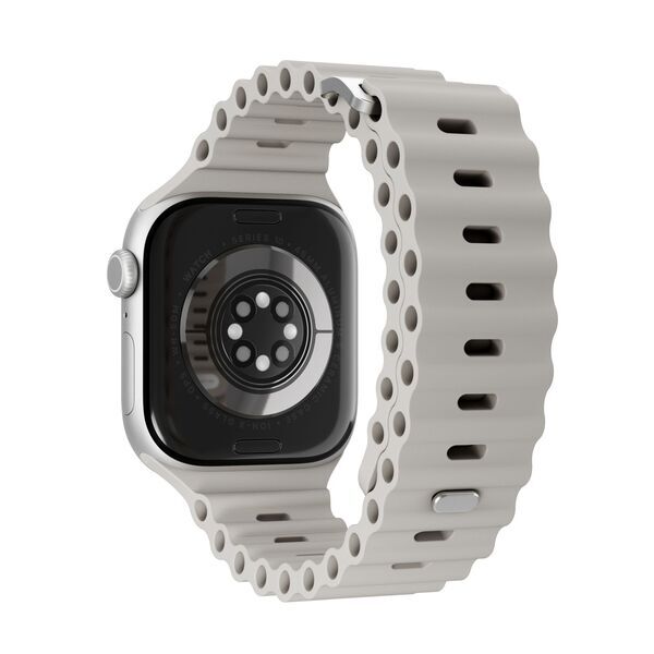 Wave Band za Apple Watch - Remen od recikliranog silikona | Vonmahlen | Apple Watch 44/45/46/49 | krema, image 3 of 4