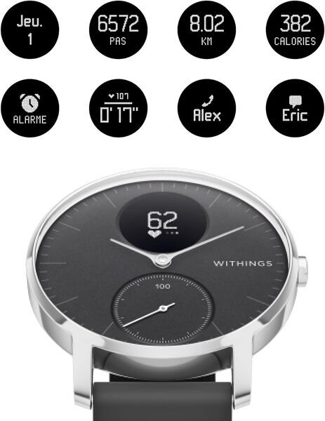 Withings Steel HR 36 mm | hopea | musta | musta 4