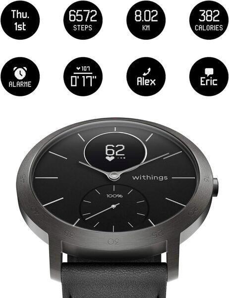 Withings Steel HR Sapphire 40 mm | czarny | czarny | czarny 2