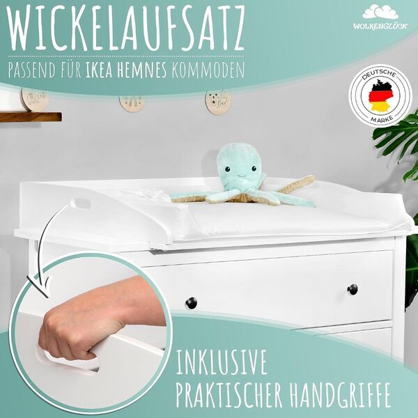 Wolkenglück Wickelaufsatz | weiß 2
