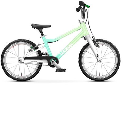 woom GO 3 Kinderfahrrad mit aufrechtem Rahmen und farbigen Bremsen
