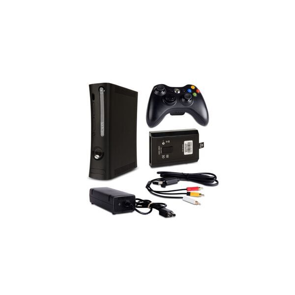 Xbox 360 Slim | incl. spel | glanzend zwart | 250 GB | Controller | Kinect Sensor | Kinect Adventures (DE Version) 2