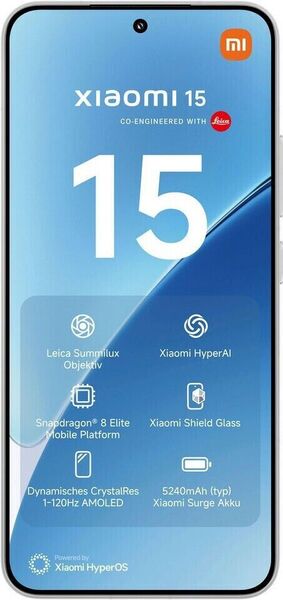Xiaomi 15 | 12 GB | 512 GB | Dual-SIM | valkoinen 2