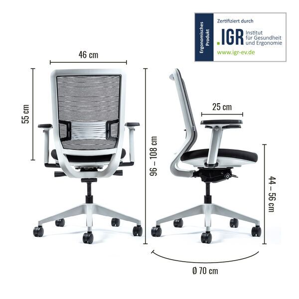 Yaasa Chair Classic - Sedia da ufficio | bianco 5