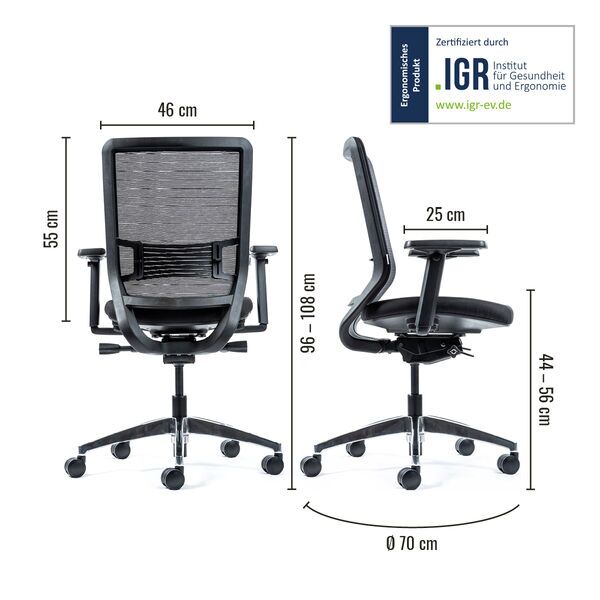 Yaasa Chair Classic - Office chair | black 5