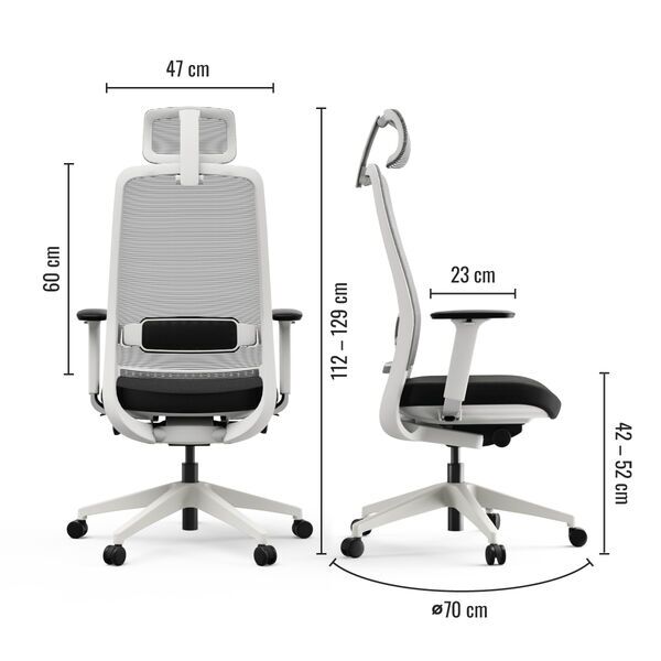 Yaasa Chair Expert - kancelářská židle | bílá 3