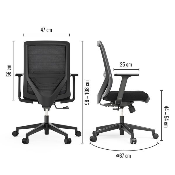 Yaasa Chair Lite - Bürostuhl | schwarz 3
