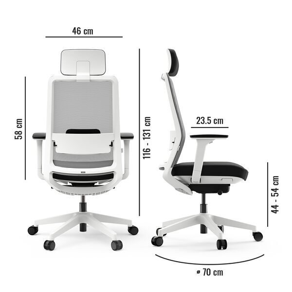 Yaasa Chair Pro - Chaise de bureau | blanc 4