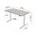 Yaasa Desk Basic 135 x 70 cm - Scrivania elettrica regolabile in altezza | argento/bianco thumbnail 2/5