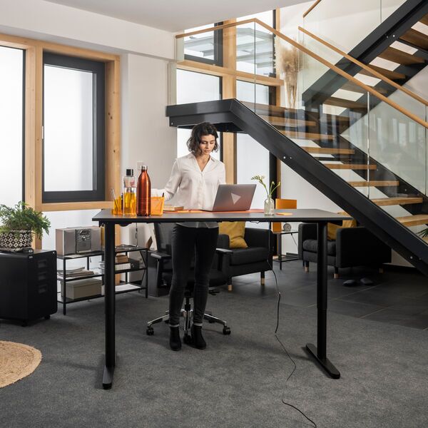Yaasa Desk Essential 120 x 80 cm – Sähköisesti korkeussäädettävä työpöytä | antrasiitti 5