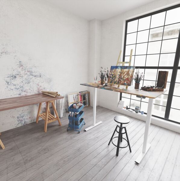 Yaasa Desk Frame - Elektrisk højdejusterbart bordstel | hvid 3