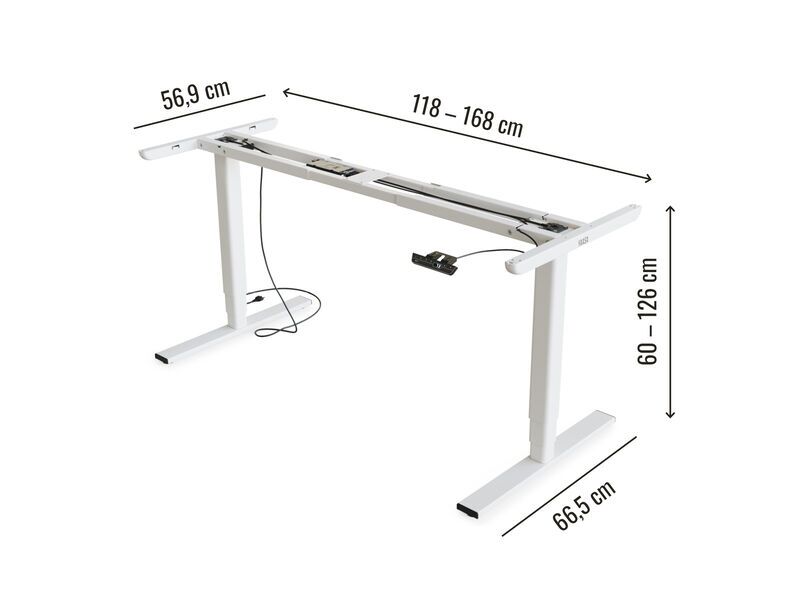 Yaasa Desk Frame - Elektrisk højdejusterbart bordstel | hvid 4