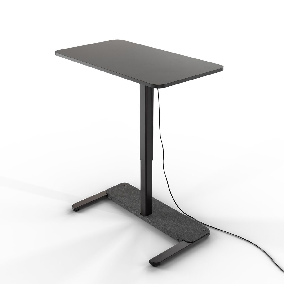 Yaasa Desk One 91 x 51 cm - Elektrisch in hoogte verstelbaar stabureau | donkergrijs/zwart