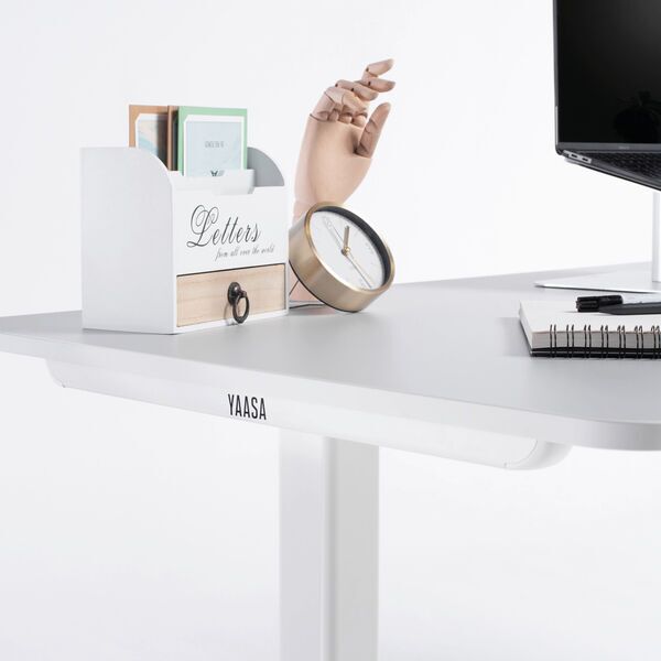 Yaasa Desk Pro 2 140 x 75 cm - Electrically height-adjustable desk | light grey/white 5
