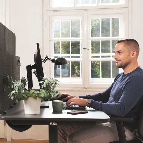 Yaasa Desk Pro 2 140 x 75 cm - Elektrisch höhenverstellbarer Schreibtisch | dunkelgrau/schwarz 5