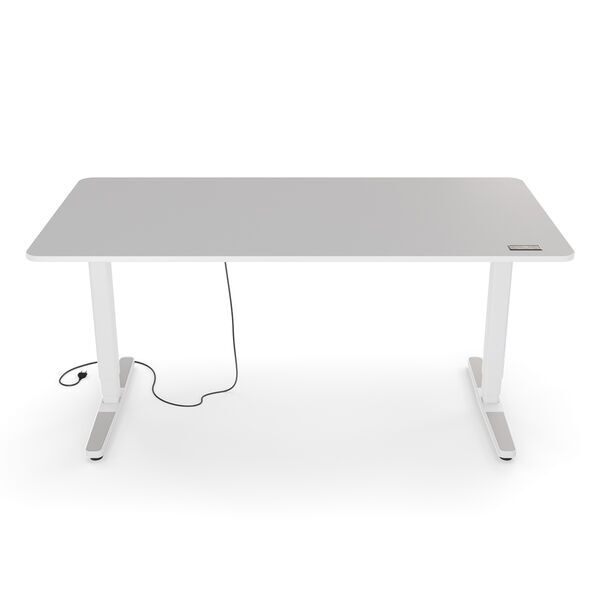 Yaasa Desk Pro 2 160 x 80 cm - Scrivania elettrica regolabile in altezza, grigio chiaro/bianco, 474 €