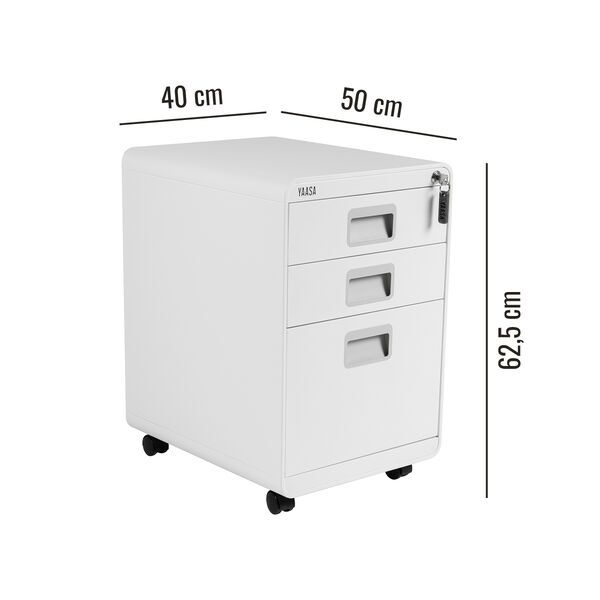 Yaasa File Cabinet - Roll container | white 3