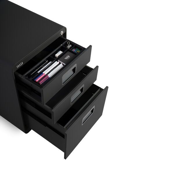 Yaasa File Cabinet - Roll container | black 2