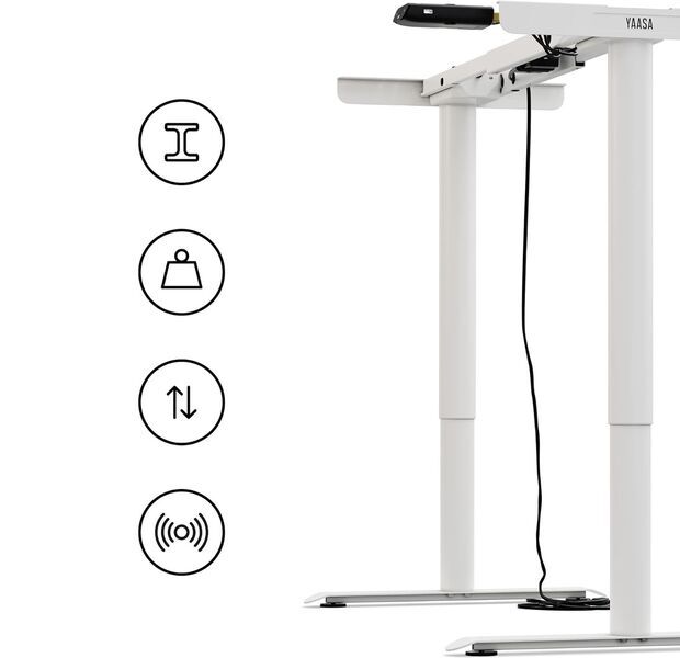 Yaasa Frame Basic S – elektriski augstuma regulējams galda rāmis | balts 4