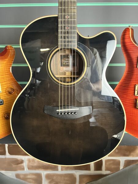 Yamaha CPX1200II Translucent Black 2015 Medium Jumbo Electro-Acoustic | Translucent Black, image 4 of 5