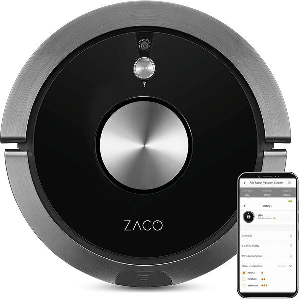 ZACO A9s -robotti-imuri moppaustoiminnolla | musta