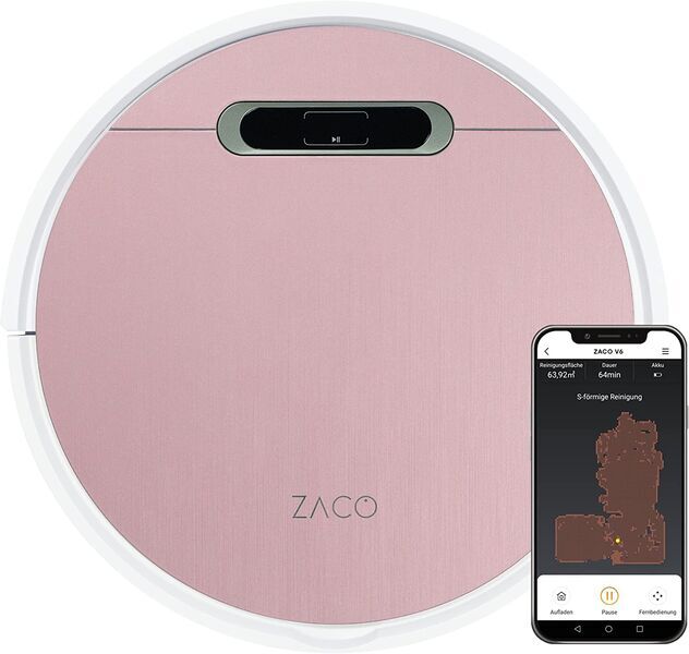 ZACO V6 Robot vacuum cleaner with mopping function | Passion Rose