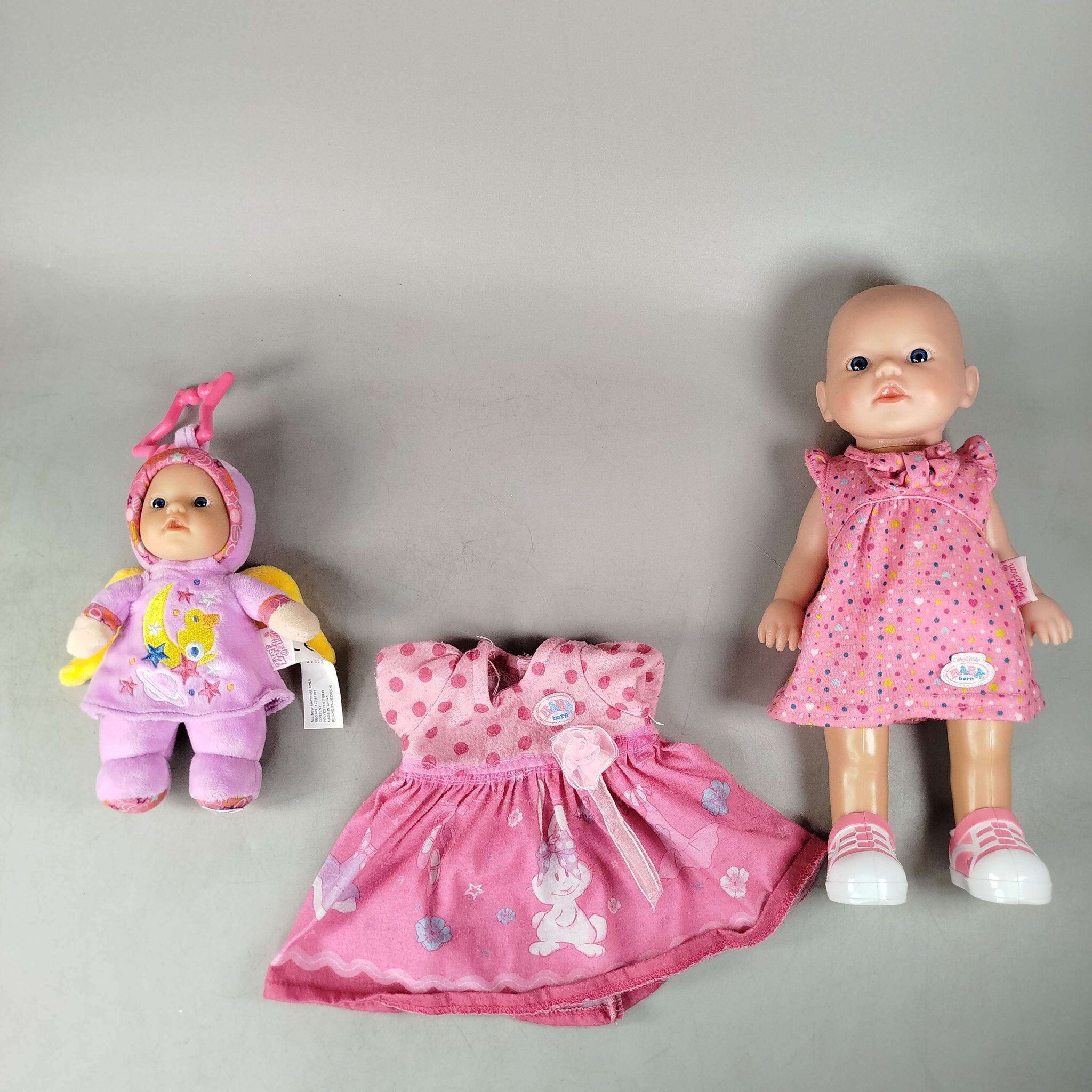 Zapf Creation Bundle Baby born 2x Puppen & Kleidunge
