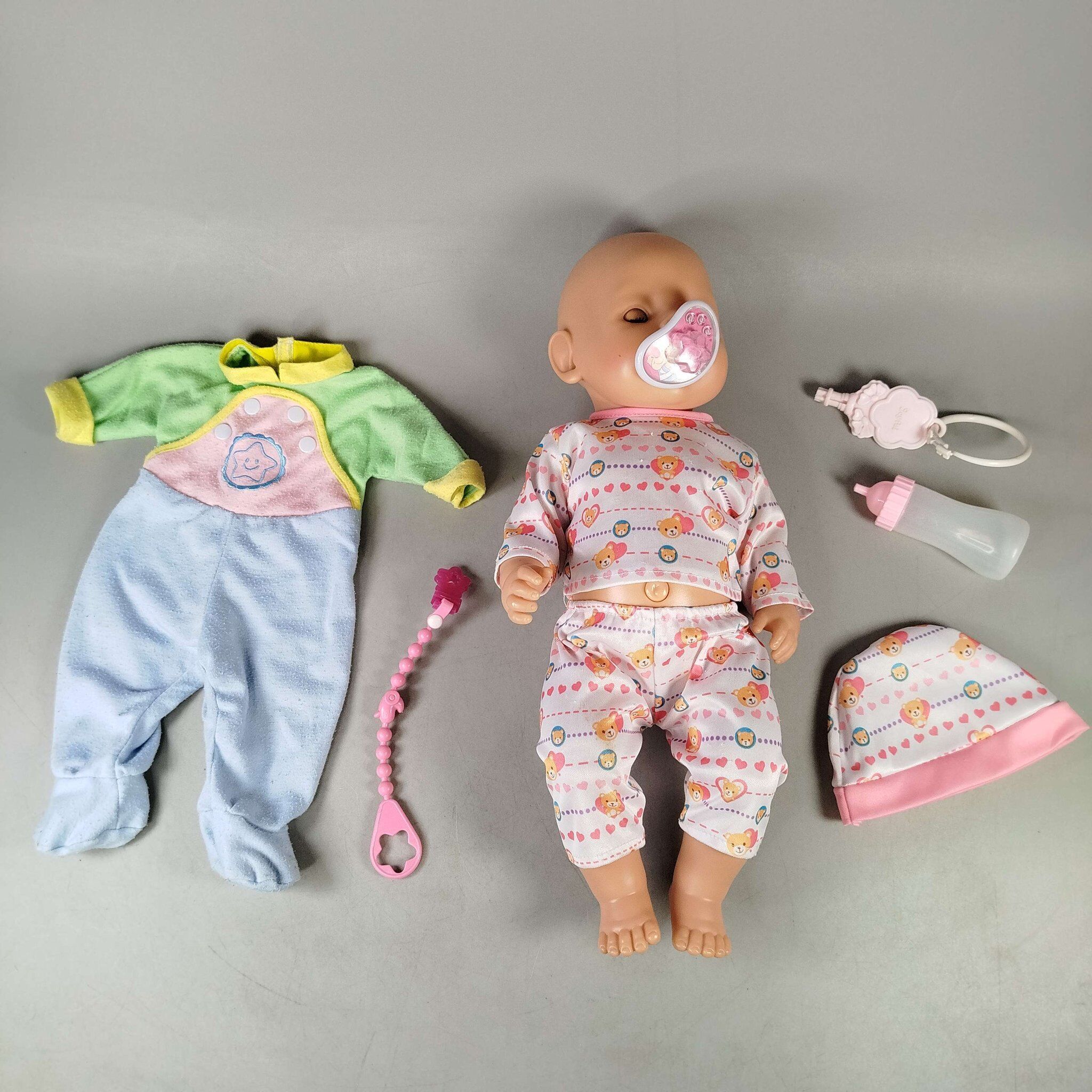 Zapf Creation Bundle Babypuppe Set Outfits, Fläschchen & Schnullere