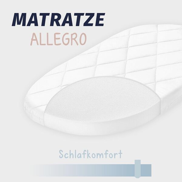 Julius Zöllner Allegro Stubenwagenmatratze | white 3