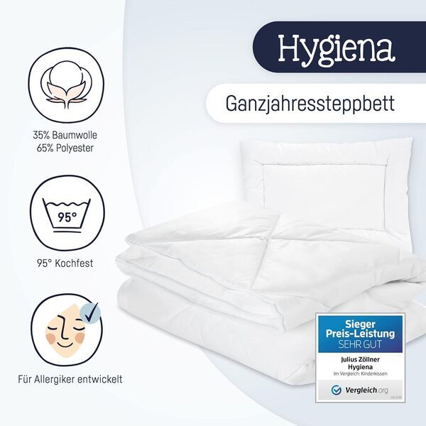 Julius Zöllner Hygiena Kindersteppbett-Set | white 2