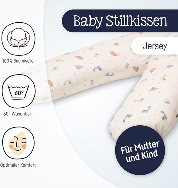 Julius Zöllner Jersey Stillkissen | mehrfarbig | Dinosaurier, image 3 of 3